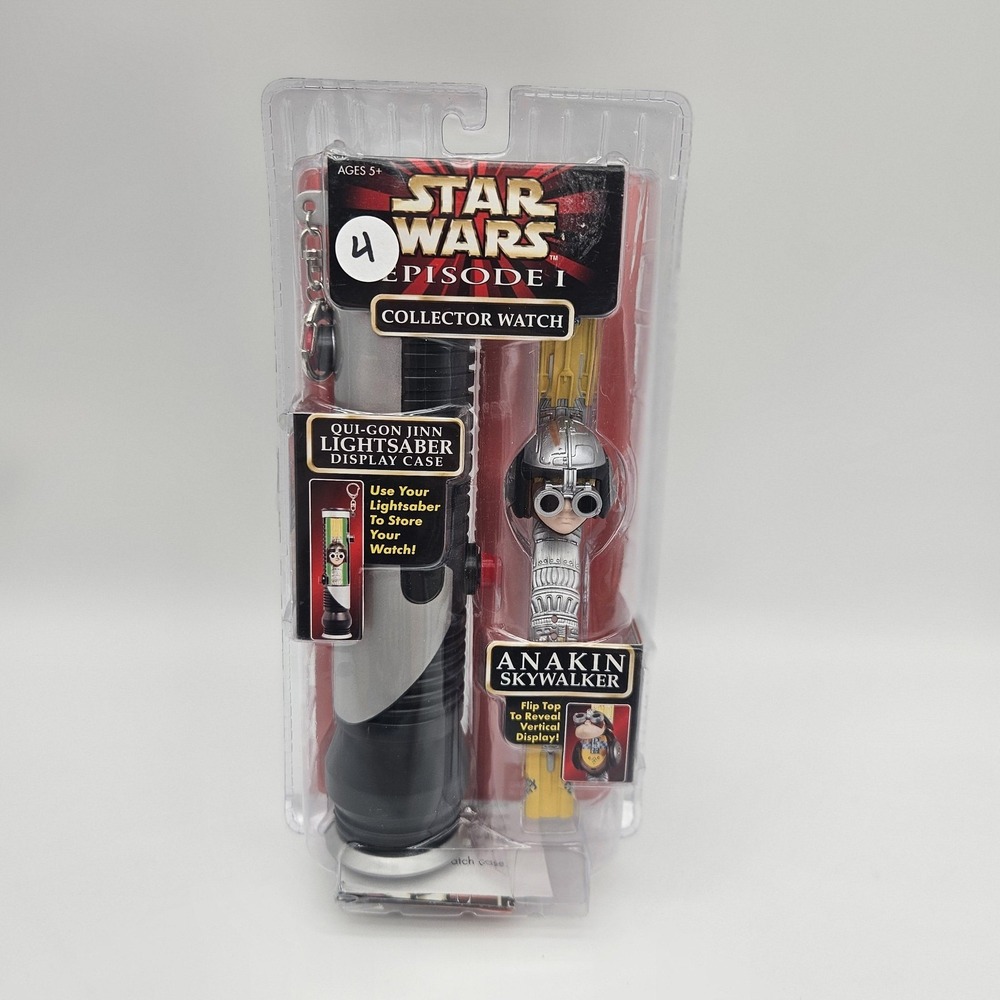 Vintage Star Wars Episode I Anakin Skywalker Watch Qui-Gon Jinn Lightsaber 1999